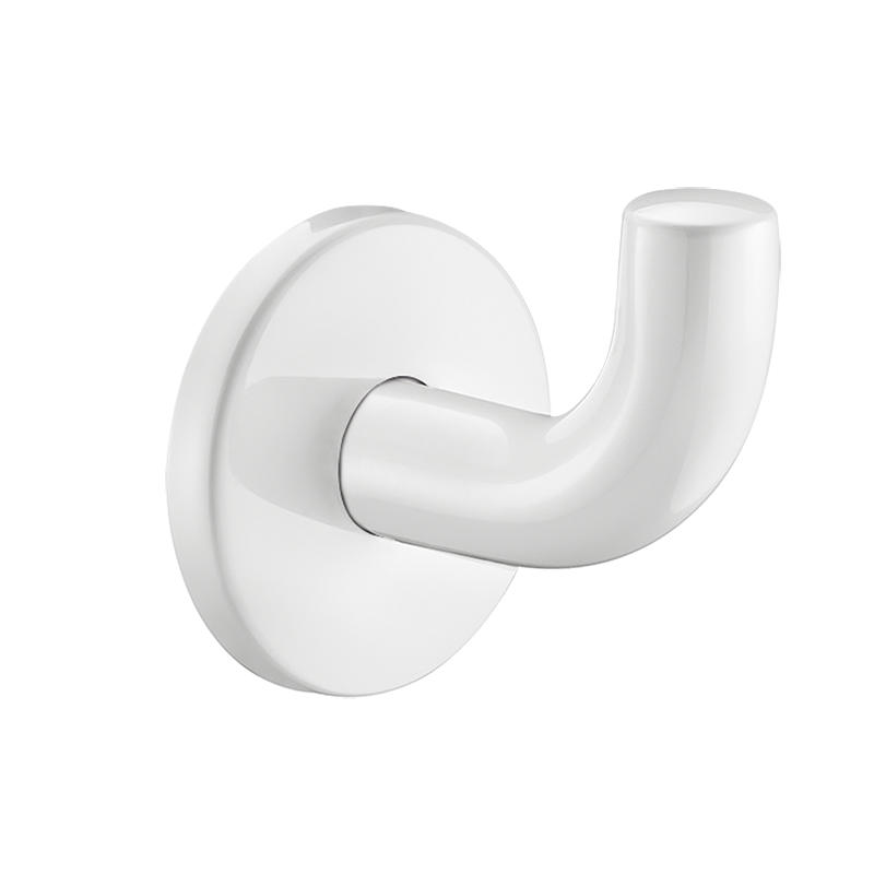WANDHAKEN D62x65mm Edelstahl pulverbeschichtet weiß - Weiß, Metall (12/6/17cm) - Delabie