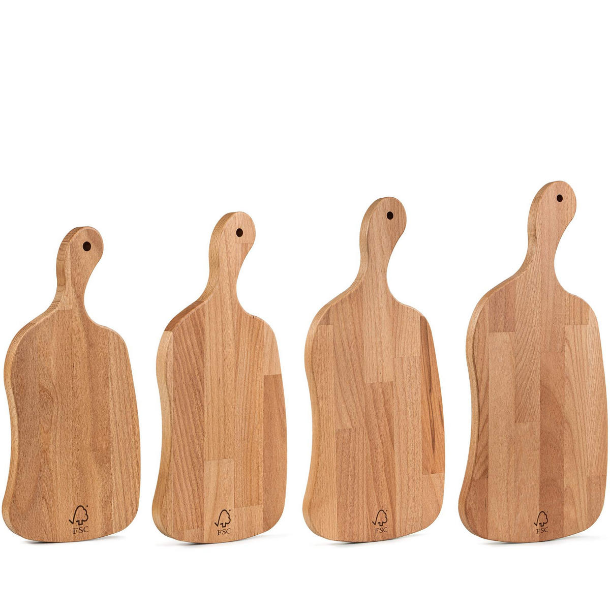 SCHNEIDEBRETT Holz Buche geölt LIVO 4-tlg - Buchefarben, Holz (23/49cm) - KONSIMO®