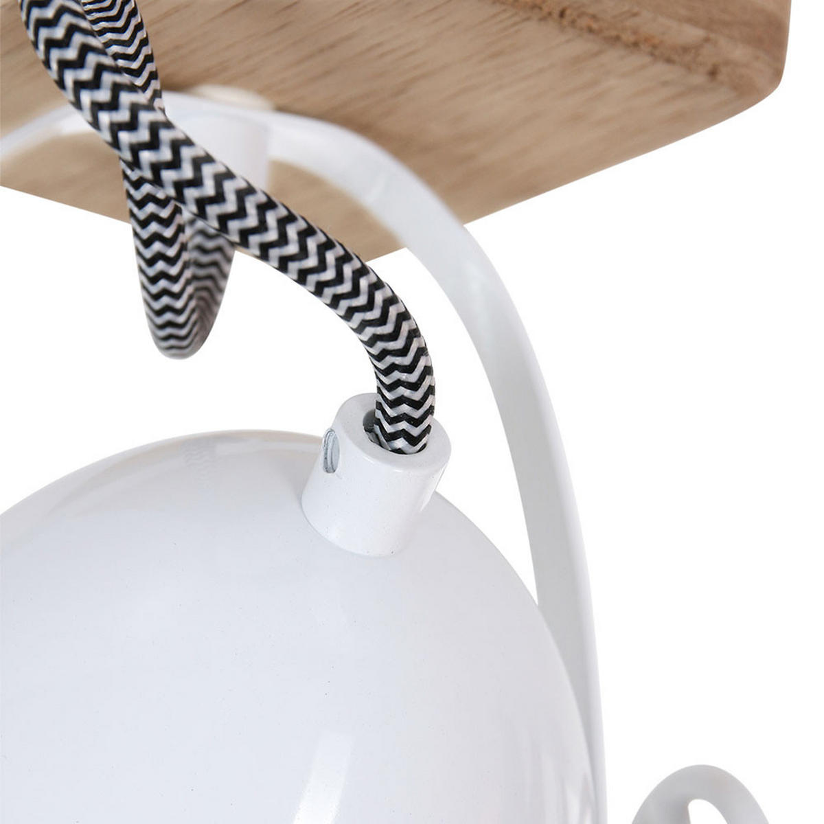 LED DECKENLEUCHTE Michelle Holz Weiß - Weiß, Holz (11/11/18cm)