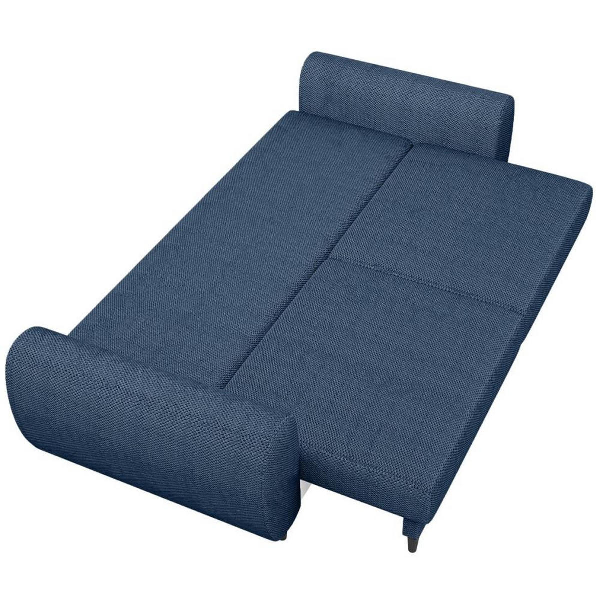 3-SITZER SCHLAFSOFA Cortez dunkelblau - Schwarz/Dunkelblau, Textil (251/76/95cm) - Beautysofa