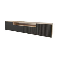 LOWBOARD NOA-2-W 200x40x41 cm - Artisan / Schwarz - Schwarz/Eiche Artisan, Holzwerkstoff (200/40/41cm) - ALTDECOR
