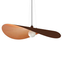 HÄNGELEUCHTE Piuma D90 - Braun, Metall (90/90/120cm) - Lumicom