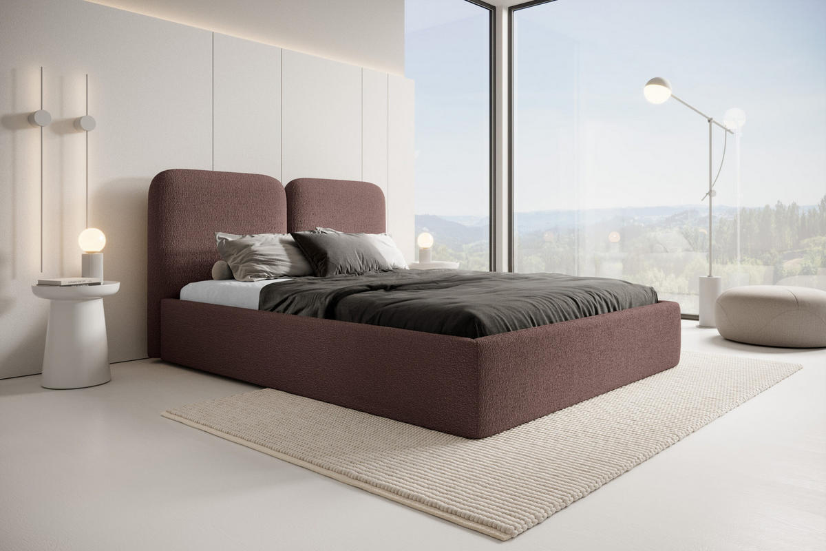 POLSTERBETT Fistera Kupfer 120x200 cm - Kupferfarben, Textil (120/200cm) - Fedve