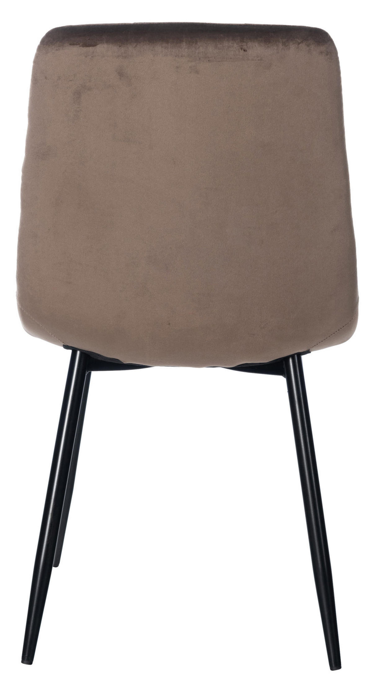 ESSZIMMERSTUHL Atina Samt, Gestell Metall Schwarz Braun - Schwarz/Braun, Textil/Metall (45/84/55cm) - TPFLiving