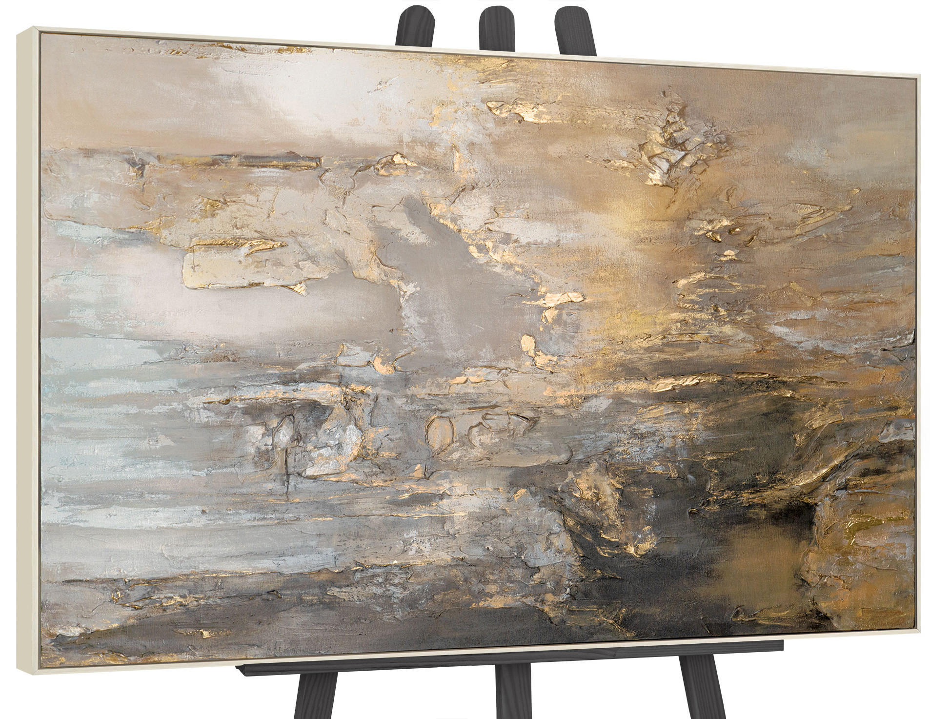 YS-art gallery Gemälde Beige 120x80 cm