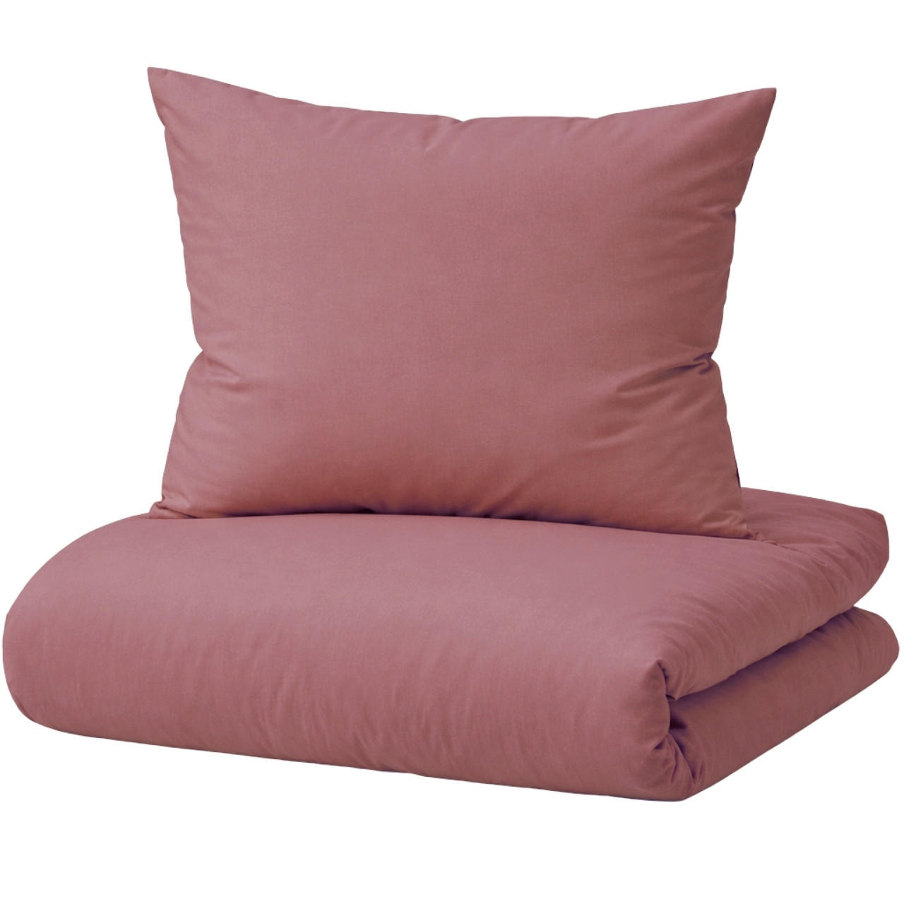 BETTWÄSCHE Mako Satin 135x200 cm aus 100% Baumwolle mit Reißverschluss, Uni Bettbezug 135 x 200 - Rosenholz - Weinrot, Textil (135/200cm) - Carpe Sonno