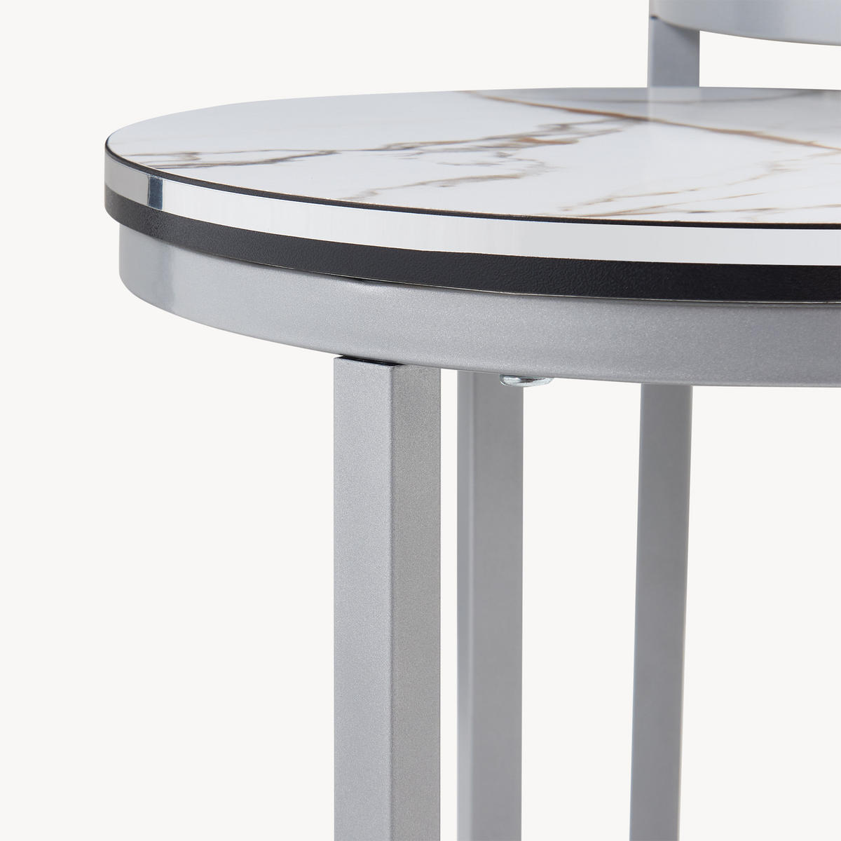 SATZTISCH Bornholm 50/50/55 - Weiß, Holzwerkstoff (50/50/55cm) - [en.casa]