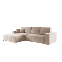 ECKSOFA Corunia In Aragon - Beige, Holzwerkstoff/Textil (294/185cm) - Fun Möbel