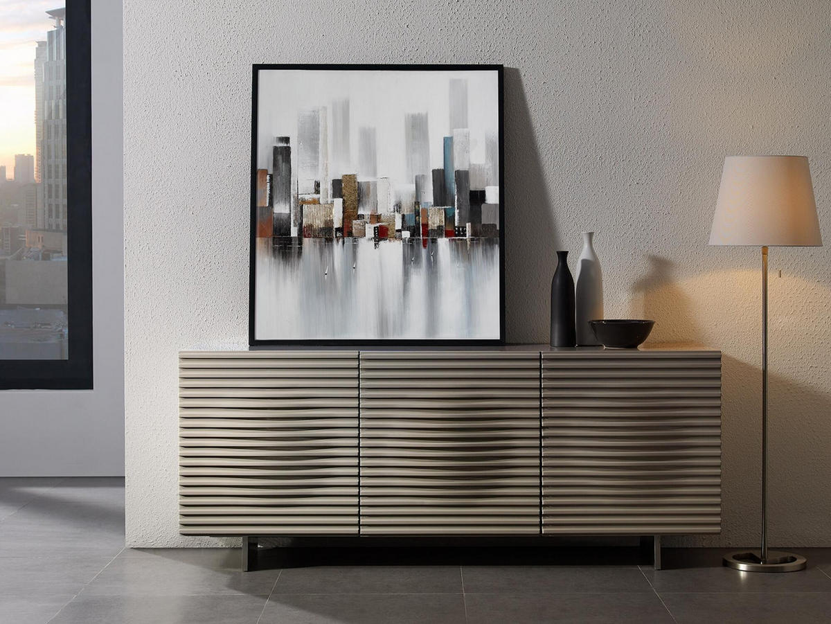 SIDEBOARD HUDSON Beige 180x49x73 cm - Beige, Holzwerkstoff (180/73/49cm) - FURNLUX