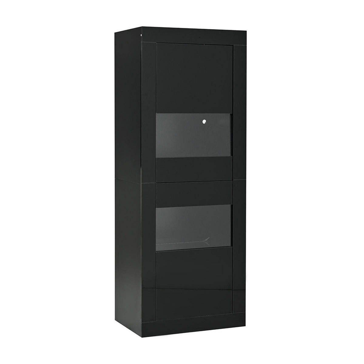 VITRINE 61 x 42 x 162 cm in Schwarz - Schwarz, Holzwerkstoff (42/162/61cm) - KOMHTOM