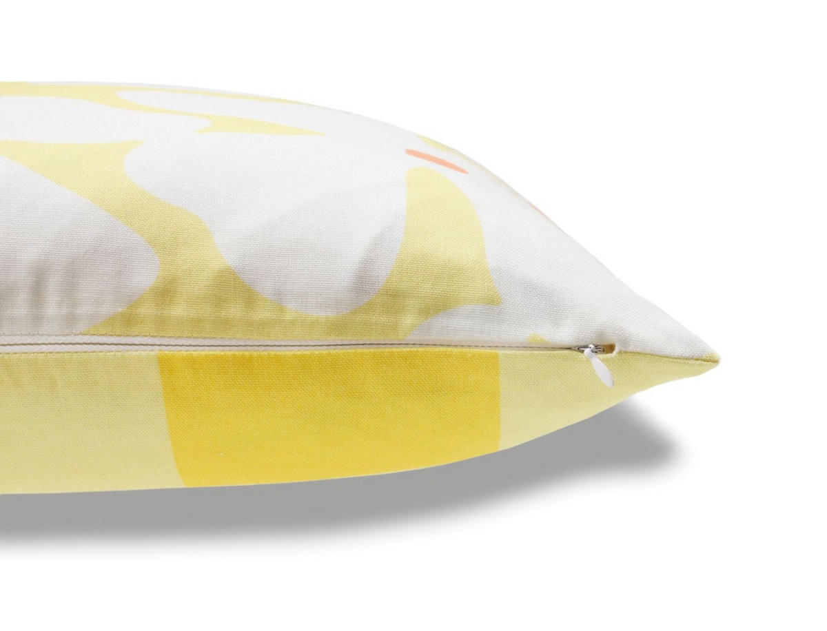 ZIERKISSENHÜLLE Scandi Flower gelb 45x45cm - Gelb, Textil (45/45cm) - Tom Tailor