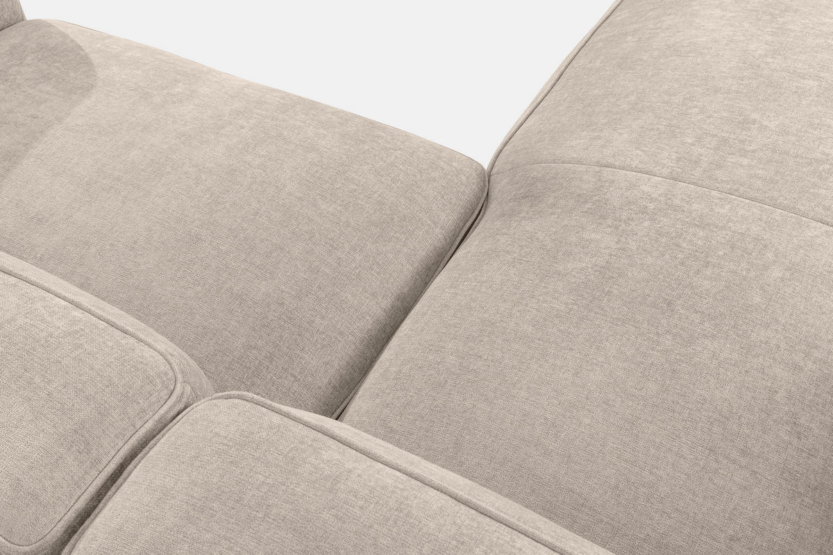 ECKSOFA LINKS FUBBO, Cremig - Creme, Holz/Holzwerkstoff (225/176cm) - KONSIMO®