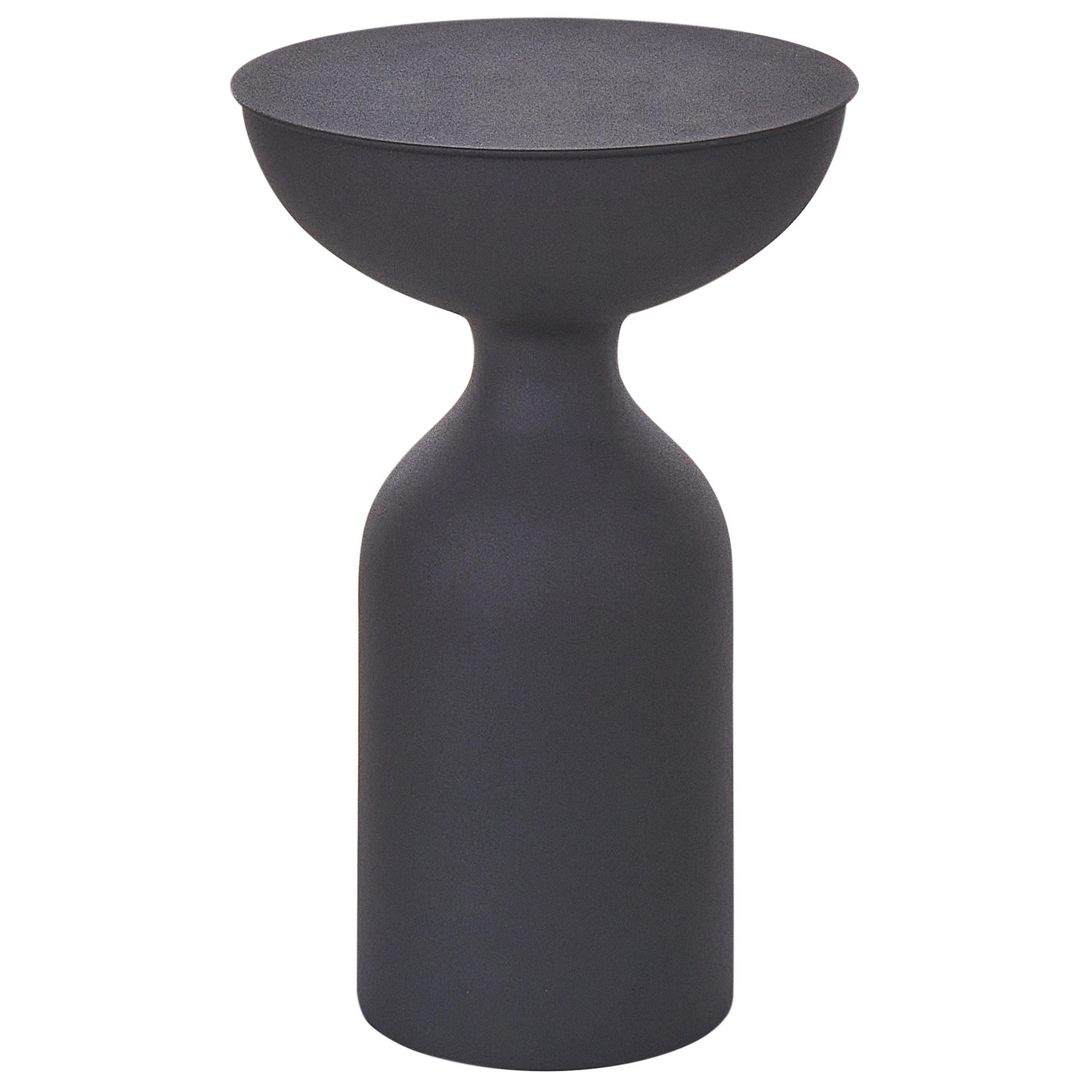BEISTELLTISCH Metall schwarz rund 36 cm Cota - Schwarz, Metall (36/36/56cm) - Beliani
