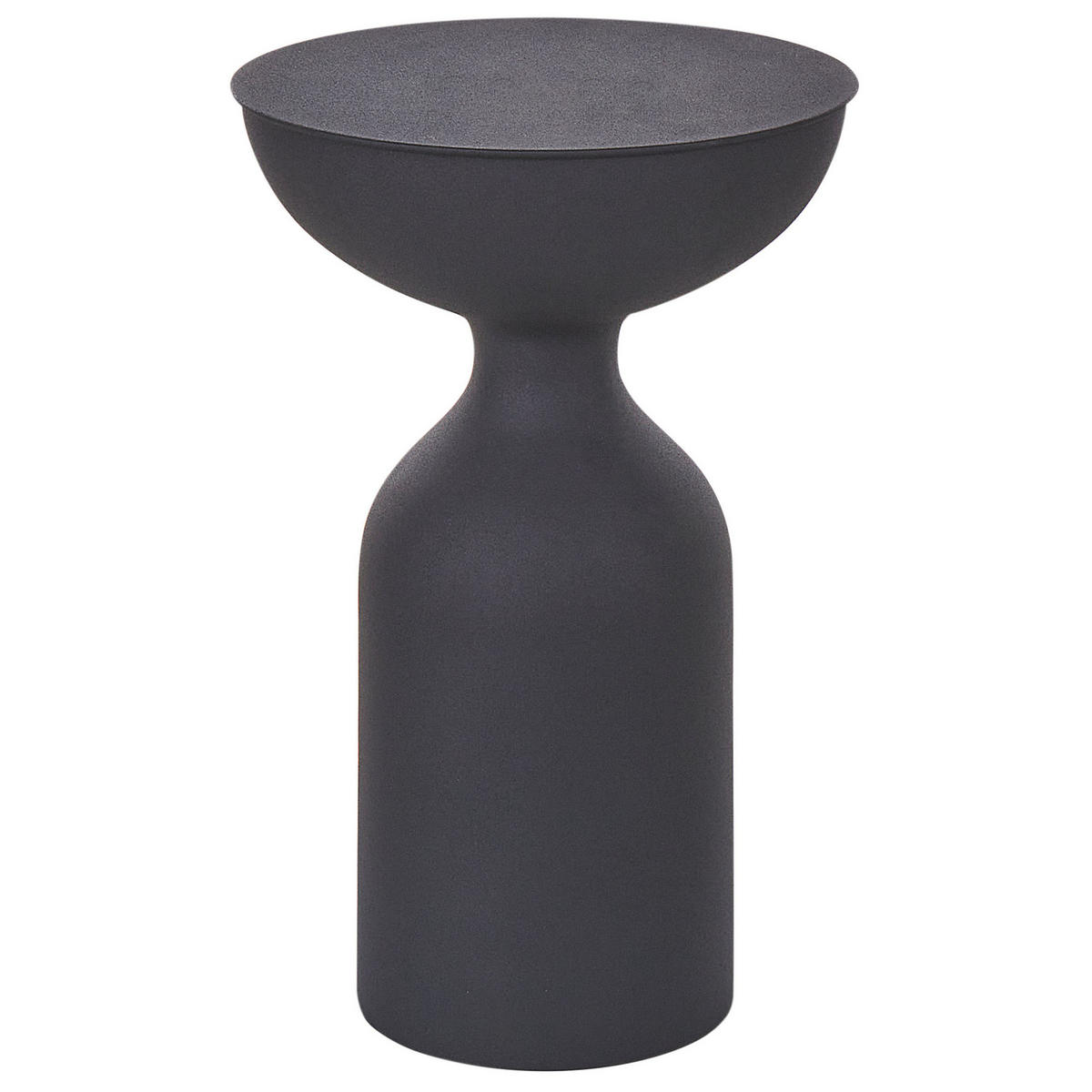 BEISTELLTISCH Metall schwarz rund 36 cm Cota - Schwarz, Metall (36/36/56cm) - Beliani