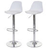 BARHOCKER 2er-Set , einfach Sitzhöhe 60-80cm Kunstleder Weiß Tresenhocker - Weiß, Kunststoff (39/103/43cm) - PROREGAL