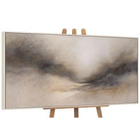 GEMÄLDE Nebliger Morgen Schattenfugenrahmen Beige 140x70 cm - Beige, Holz (140/70cm) - YS-art gallery