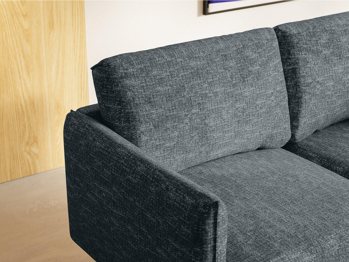 SOFA Koge Ohne Schlaffunktion, Grau - Grau, Textil (196/95/86cm) - Fedve