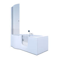 SENIORENDUSCHE S12D-EH-R-EC Weiß - Weiß, Glas/Kunststoff (85/170/200cm) - AcquaVapore by Sandra Jentho