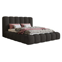 POLSTERBETT 160x200 Madeno mit Bettkasten, Boucle, Schwarz - Schwarz, Holz/Textil (160/200cm) - Emporius