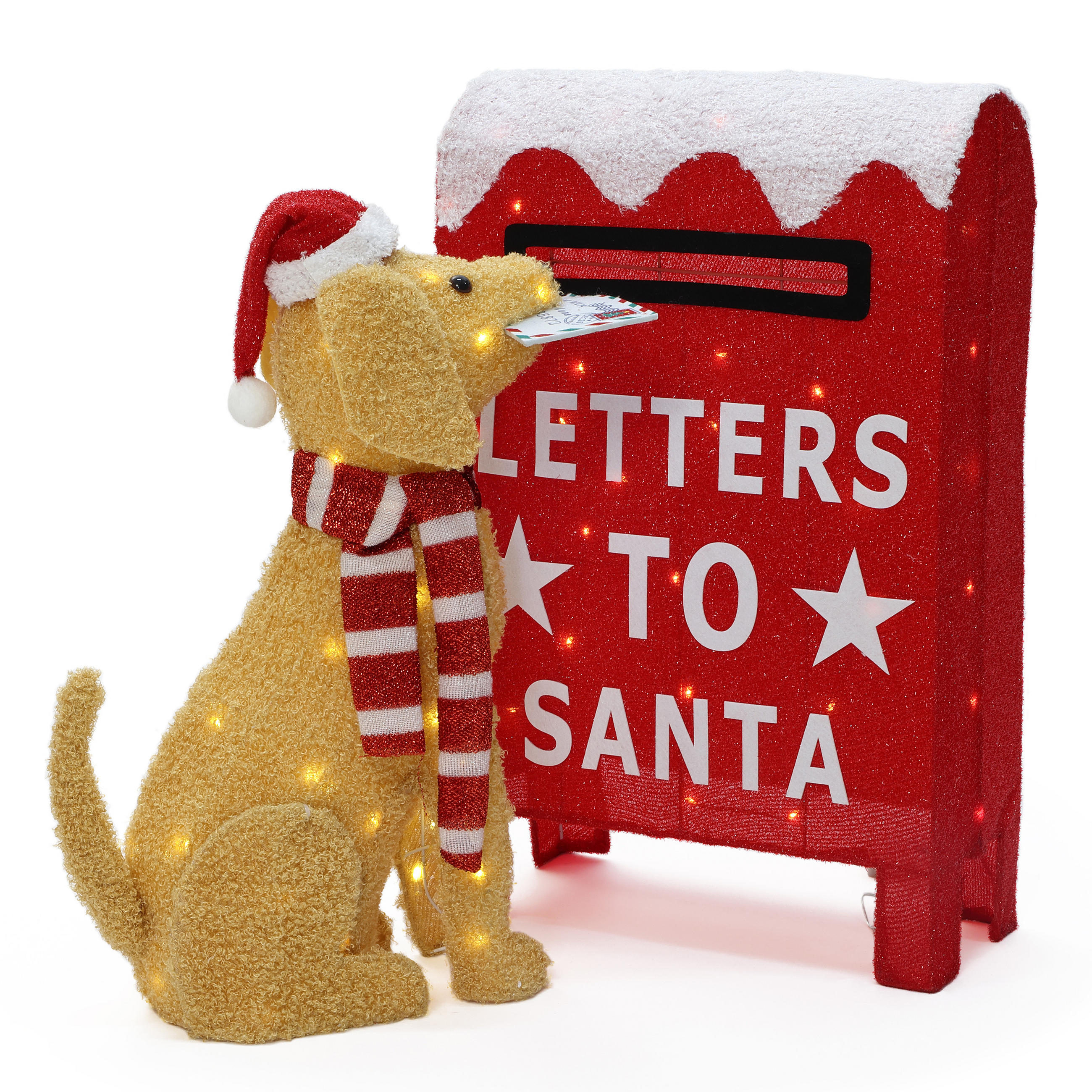 WEIHNACHTSDEKORATION HTHD0235 - Gelb/Rot, Textil/Metall (20/73/46cm) - Hometopia