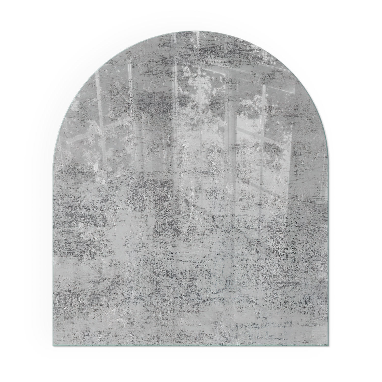 GLASPLATTE für Kamin 80x70 cm - Grau, Glas (80/70/0.4cm) - TULUP