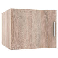 KLEIDERSCHRANKAUFSATZ Münster Eiche Sägerau 50 / 40 / 54cm - Eichefarben/Grau, Holz/Holzwerkstoff (50/54/40cm) - Wimex