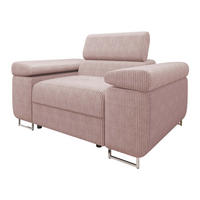 SESSEL Torezio Cord - Rosa, Holz/Textil (134/90/102cm) - MIRJAN24