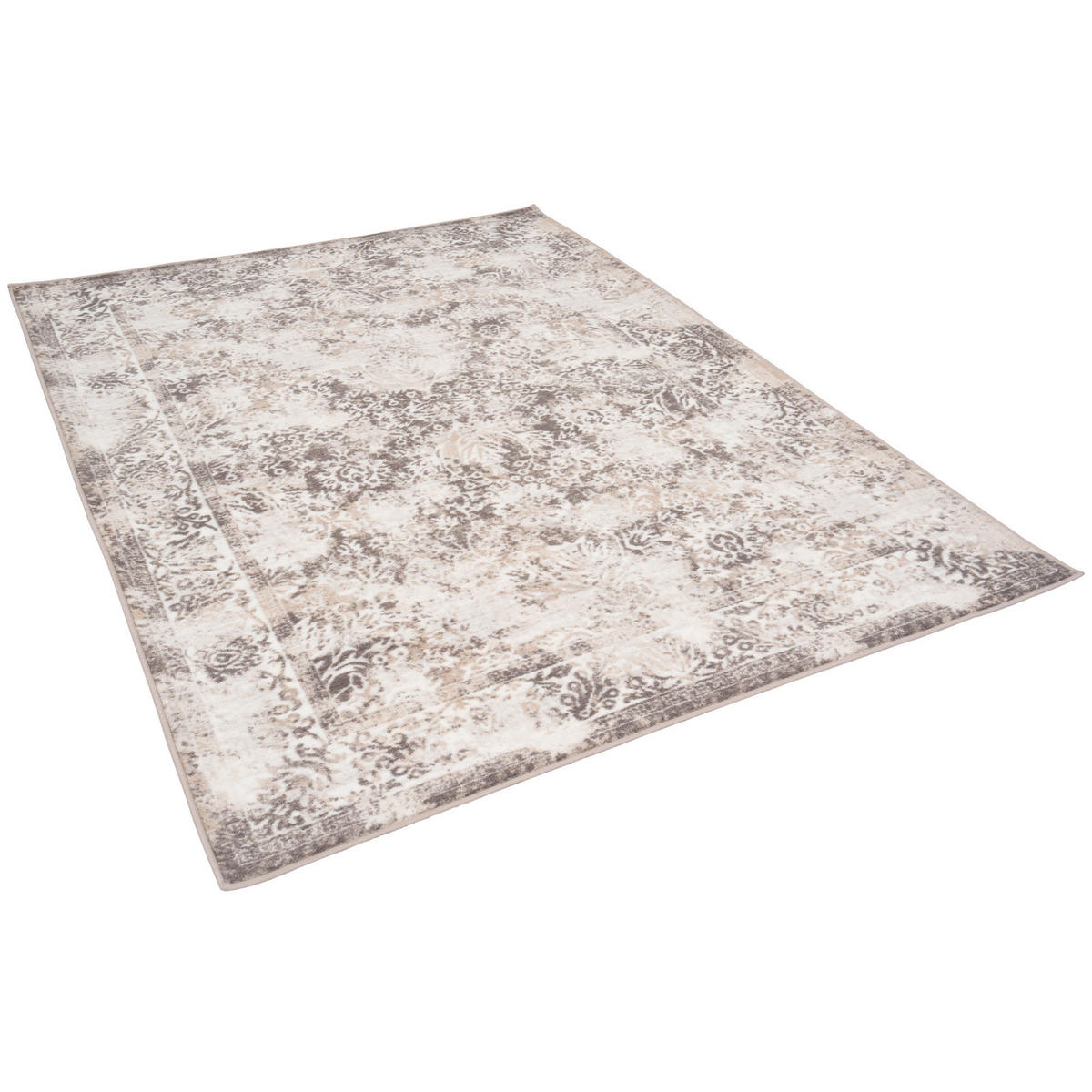 DESIGNER TEPPICH TAWIRA VINTAGE BORDÜRE - Beige/Grau, Textil (140/200cm) - Pergamon