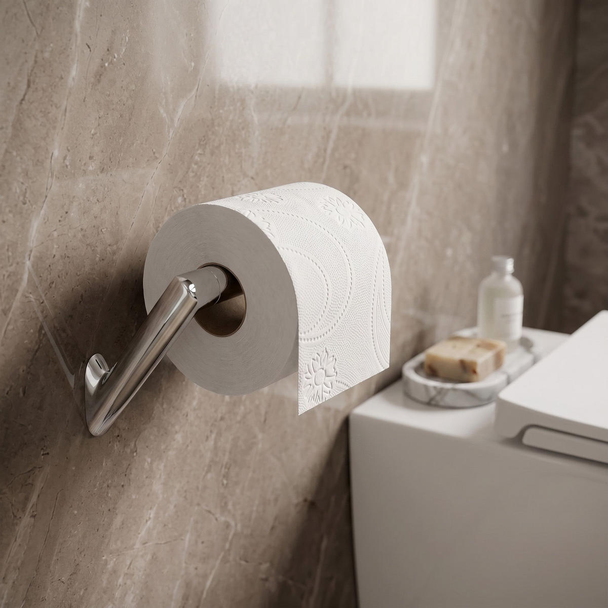 HALTER Für Toilettenpapier Rea Will Chrome - Chromfarben, Metall (14.5/8.5/8cm) - REA