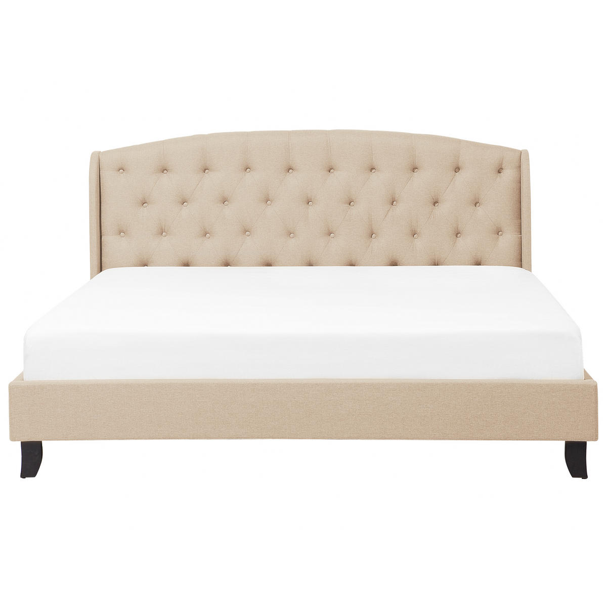 POLSTERBETT 180/200 cm Beige Bordeaux - Beige, Textil (180/200cm) - Beliani
