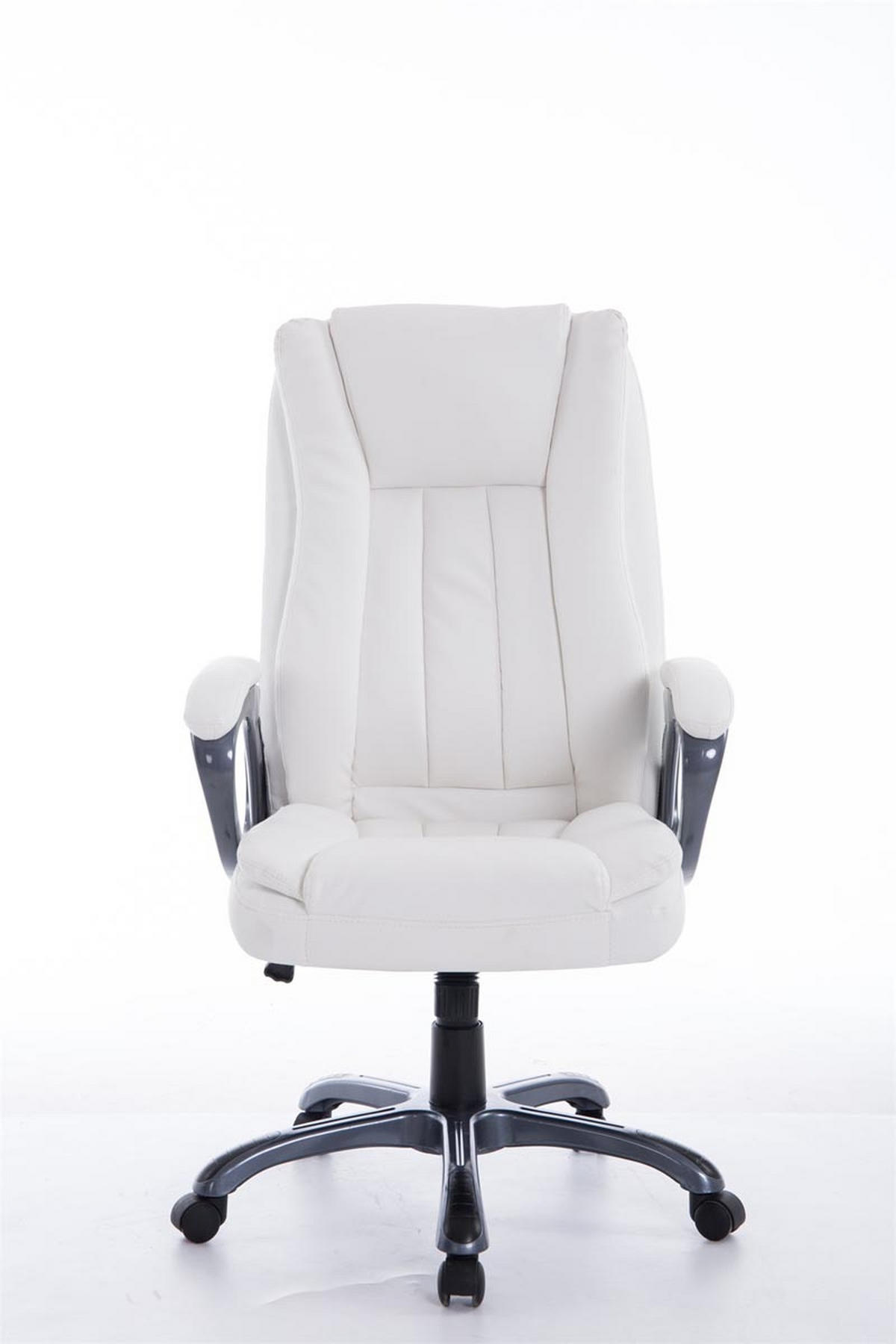 BÜROSTUHL Berlin XXL, Kunstleder Weiß - Weiß, Kunststoff/Textil (65/124/73cm) - TPFLiving