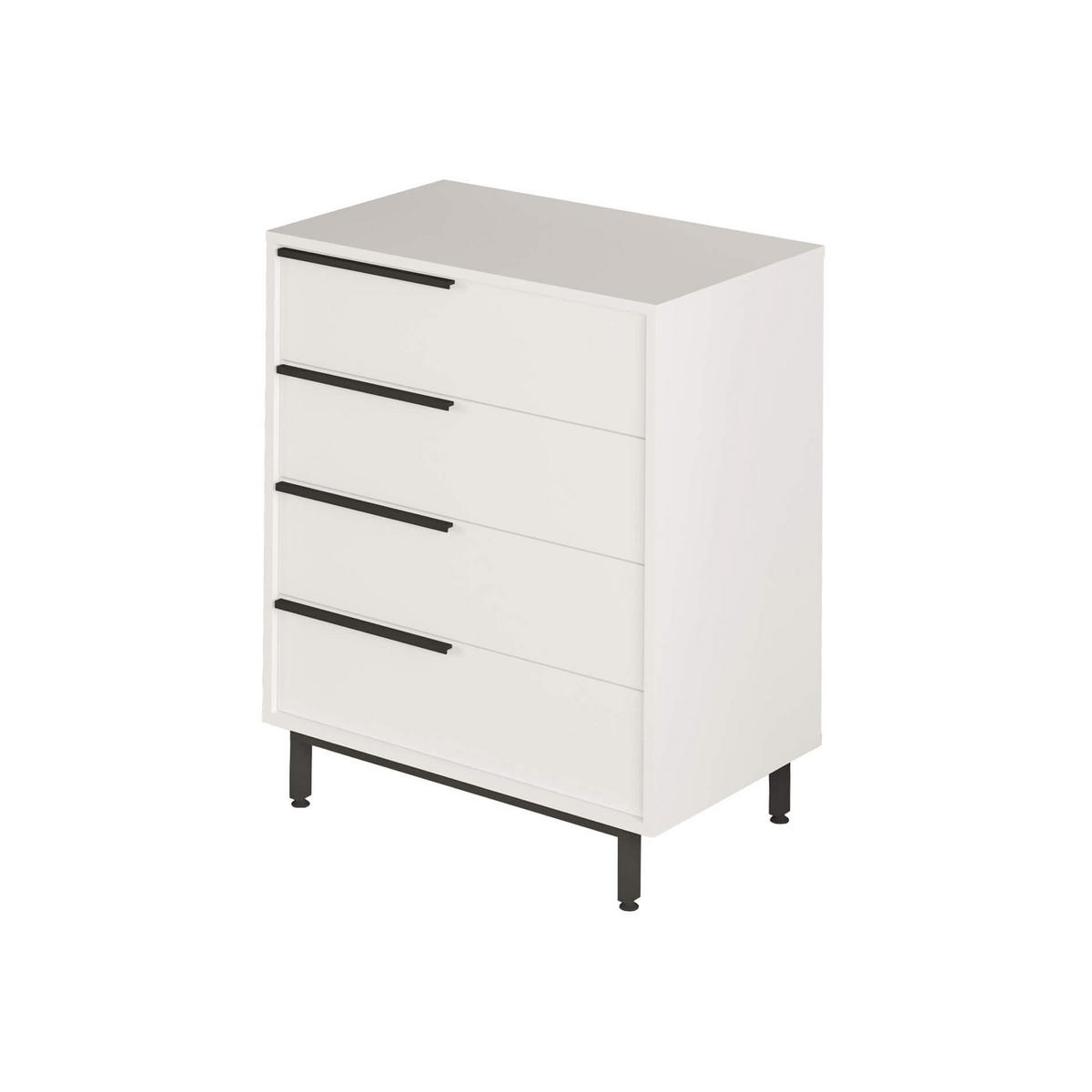 KOMMODE 75/44,5/95 cm - Weiß, Holz (75/95/44.5cm) - Mobili Rebecca