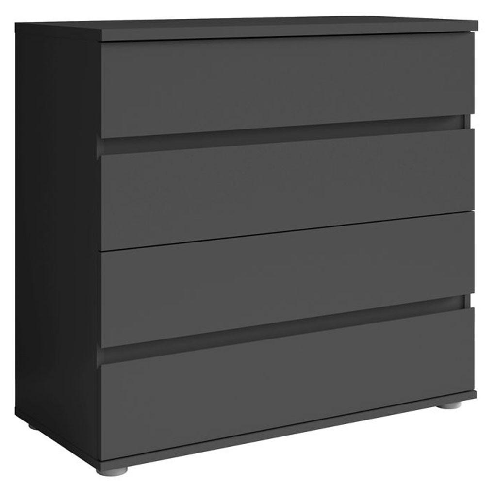 SCHUBLADENKOMMODE Fino graphit 91,5 / 42 / 85cm - Grau, Holz/Holzwerkstoff (92/85/42cm) - Feldmann-Wohnen