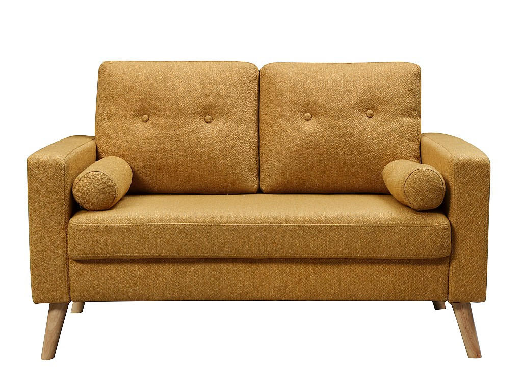 SOFA - 2 Personen - stoff - gelb Tatum - Gelb, Textil (130/83/81cm) - Vente-Unique