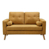 SOFA - 2 Personen - stoff - gelb Tatum - Gelb, Textil (130/83/81cm) - Vente-Unique