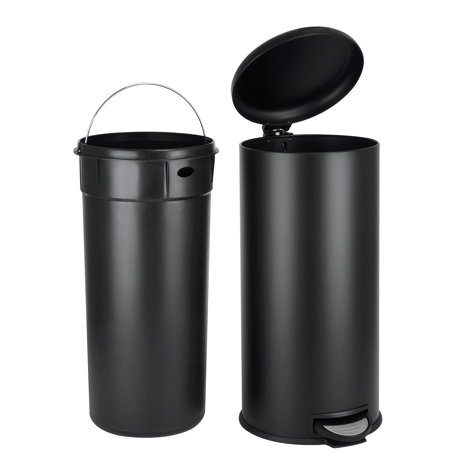 MÜLLEIMER T30 - Schwarz, Metall (31/64/31cm) - SVITA