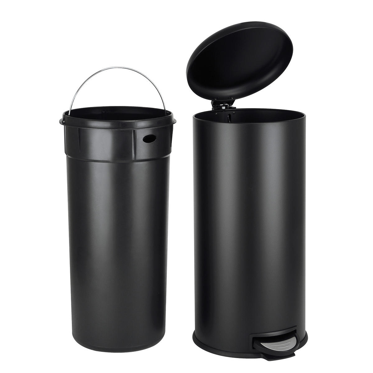 MÜLLEIMER T30 - Schwarz, Metall (31/64/31cm) - SVITA