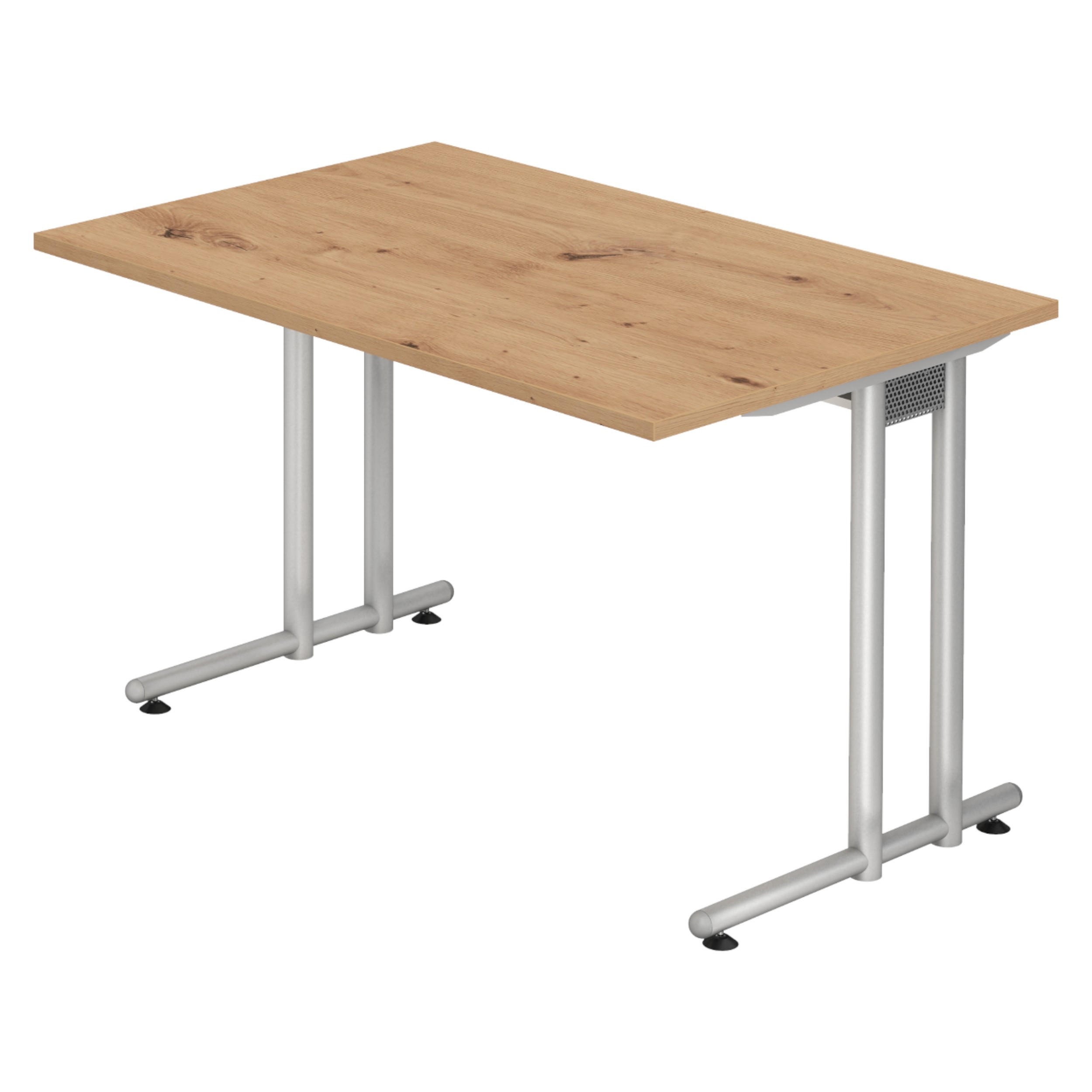 SCHREIBTISCH Serie-N 80/120/72 cm in Wildeiche - Wildeiche, Holzwerkstoff (80/120/72cm) - bümö