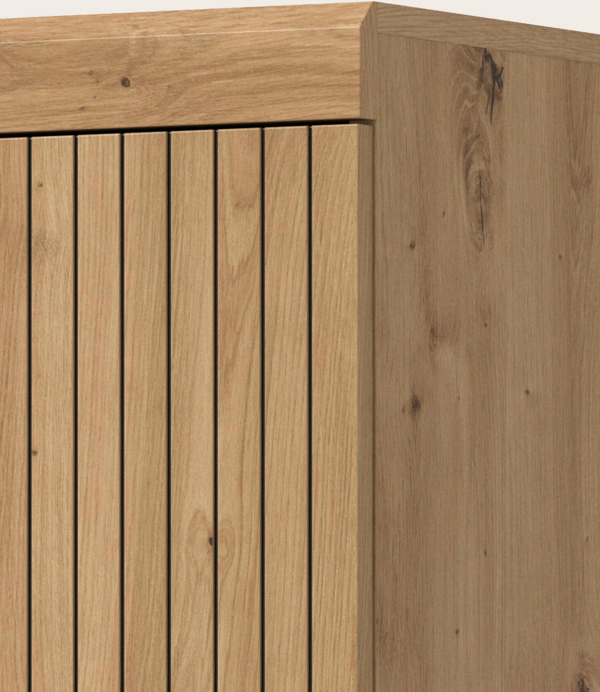 HÄNGESCHRANK Eiche Artisan 74 x 79 cm, Badschrank hängend 2-türig - Schwarz/Eiche Artisan, Holzwerkstoff/Kunststoff (74/79/24cm) - Inn.Furn