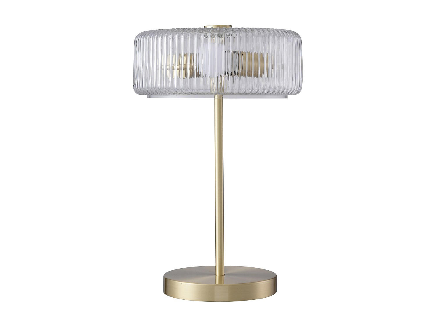 TISCHLAMPE - 30 cm x 30 cm - metall - transparent, goldfarben Lacaya - Transparent/Goldfarben, Metall (30/30/49cm) - Vente-Unique