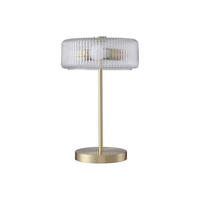 TISCHLAMPE - 30 cm x 30 cm - metall - transparent, goldfarben Lacaya - Transparent/Goldfarben, Metall (30/30/49cm) - Vente-Unique