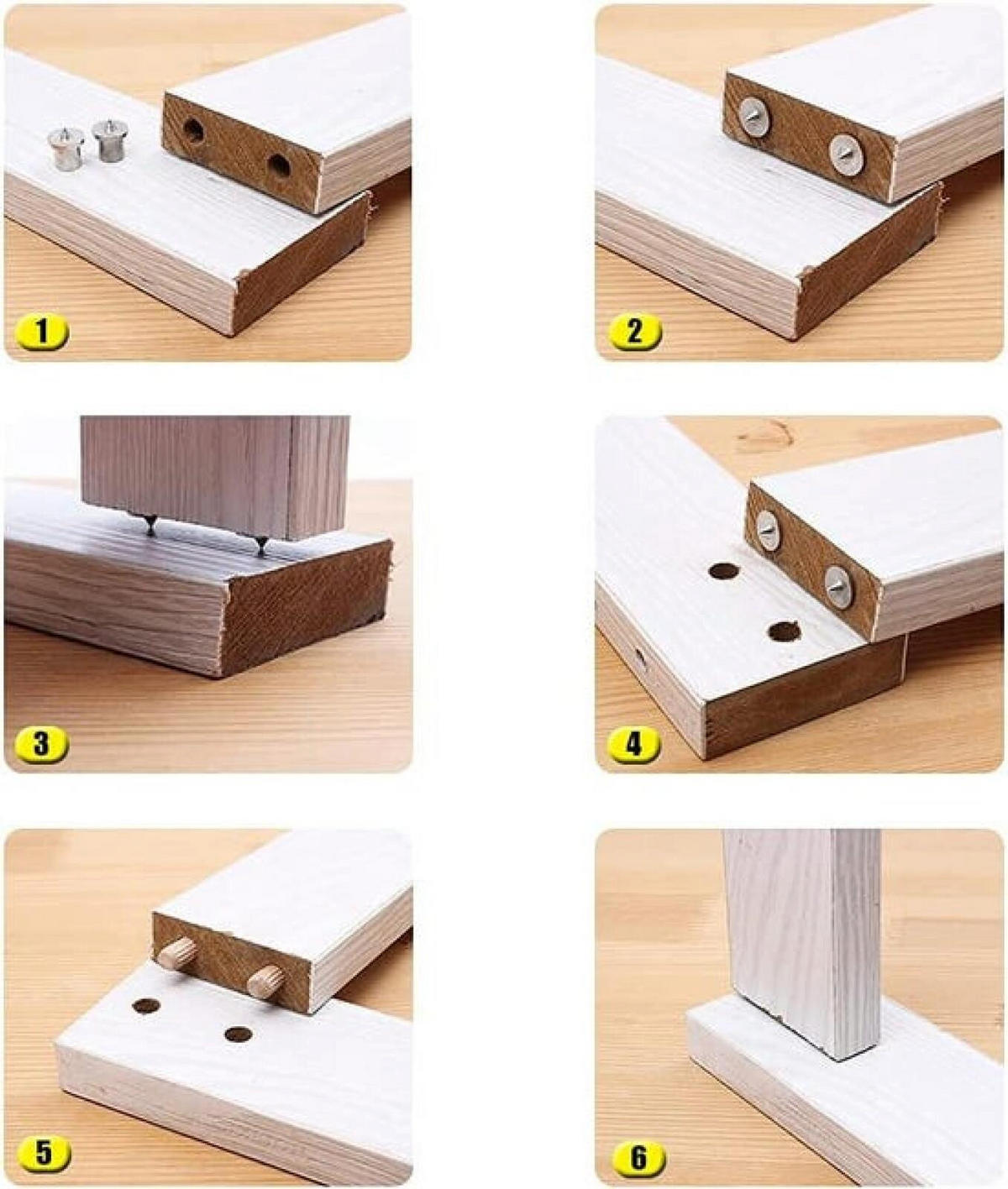 KLEMMEN - ein Set aus 16 Stück - 6 mm, 8 mm, 10 mm und 12 mm. - Silberfarben, Metall (2/2/2cm) - DCA