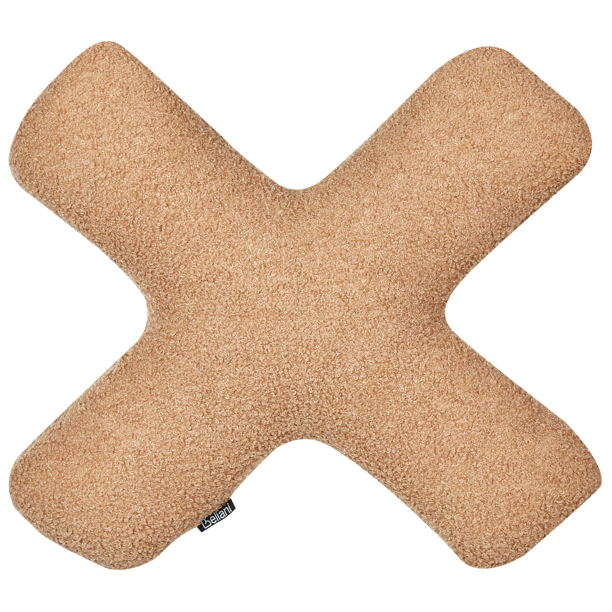 DEKOKISSEN 2er-Set Hellbraun 51/51 cm Hesperis - Hellbraun, Textil (51/51cm) - Beliani