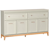 KOMMODE Charlott mit 2 Schubladen und 4 Türen - Kaschmir/Eichefarben, Holz/Holzwerkstoff (179/100/40.5cm) - Beautysofa