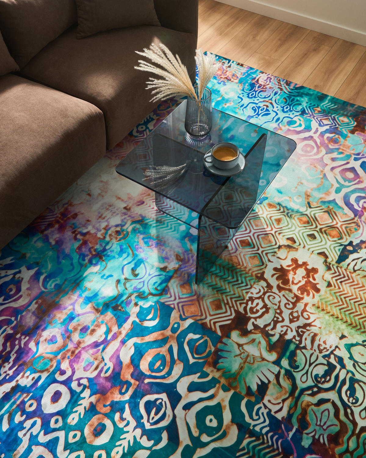 KOBEREC Barevný 160/230 cm Isvanta - různobarevná, textil (160/230cm) - Beliani