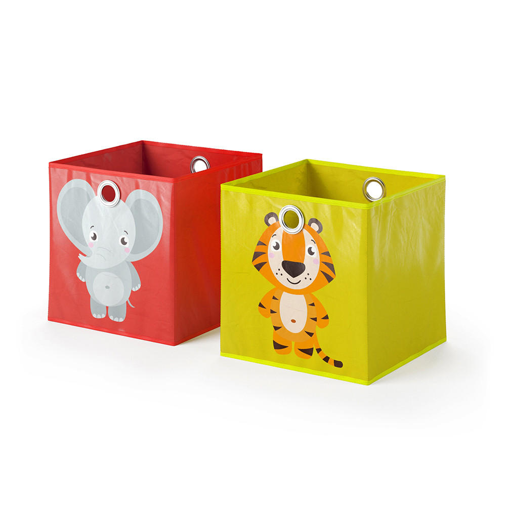 Vicco SKLÁDACÍ BOX Červená/žlutá 30 x 30 cm Sada 2 kusů
