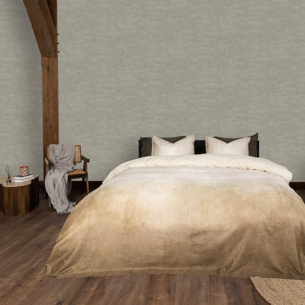 VLIESTAPETE - Taro Taupe - Taupe, Papier/Kunststoff (52/1000cm) - Graham & Brown