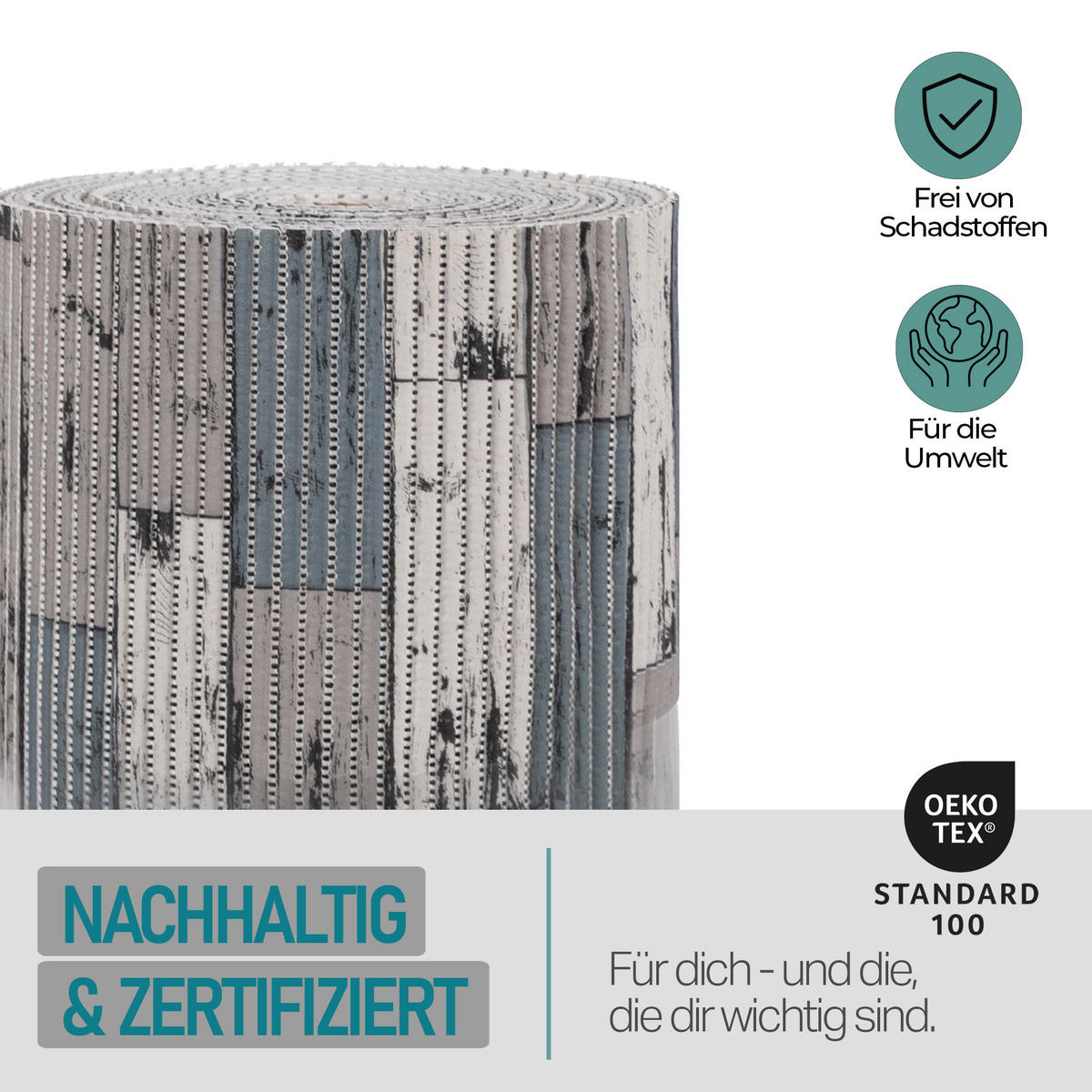 SCHUTZUNTERLAGE Weichschaum auf Rolle 0,65x15 m Klinker Grau - Blaugrau, Kunststoff (65/1500cm) - Bestlivings