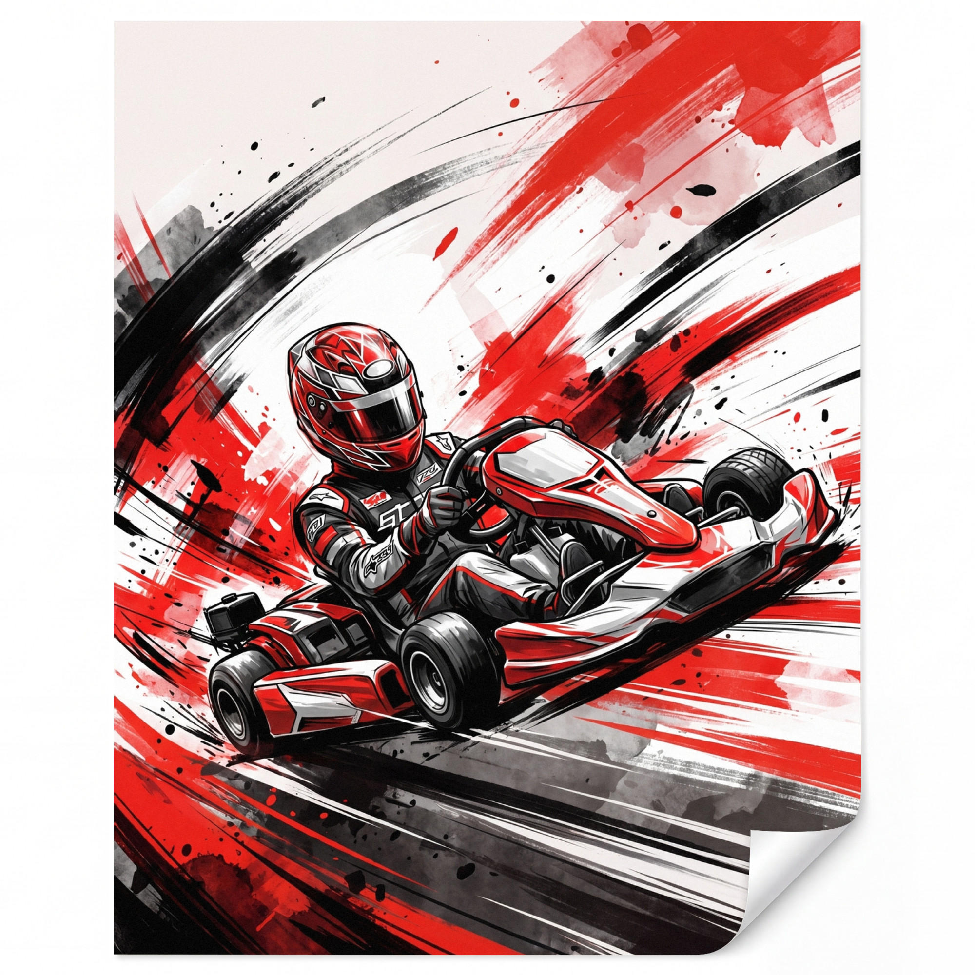 OnlyWow Kindertapete Rot 260x300 cm