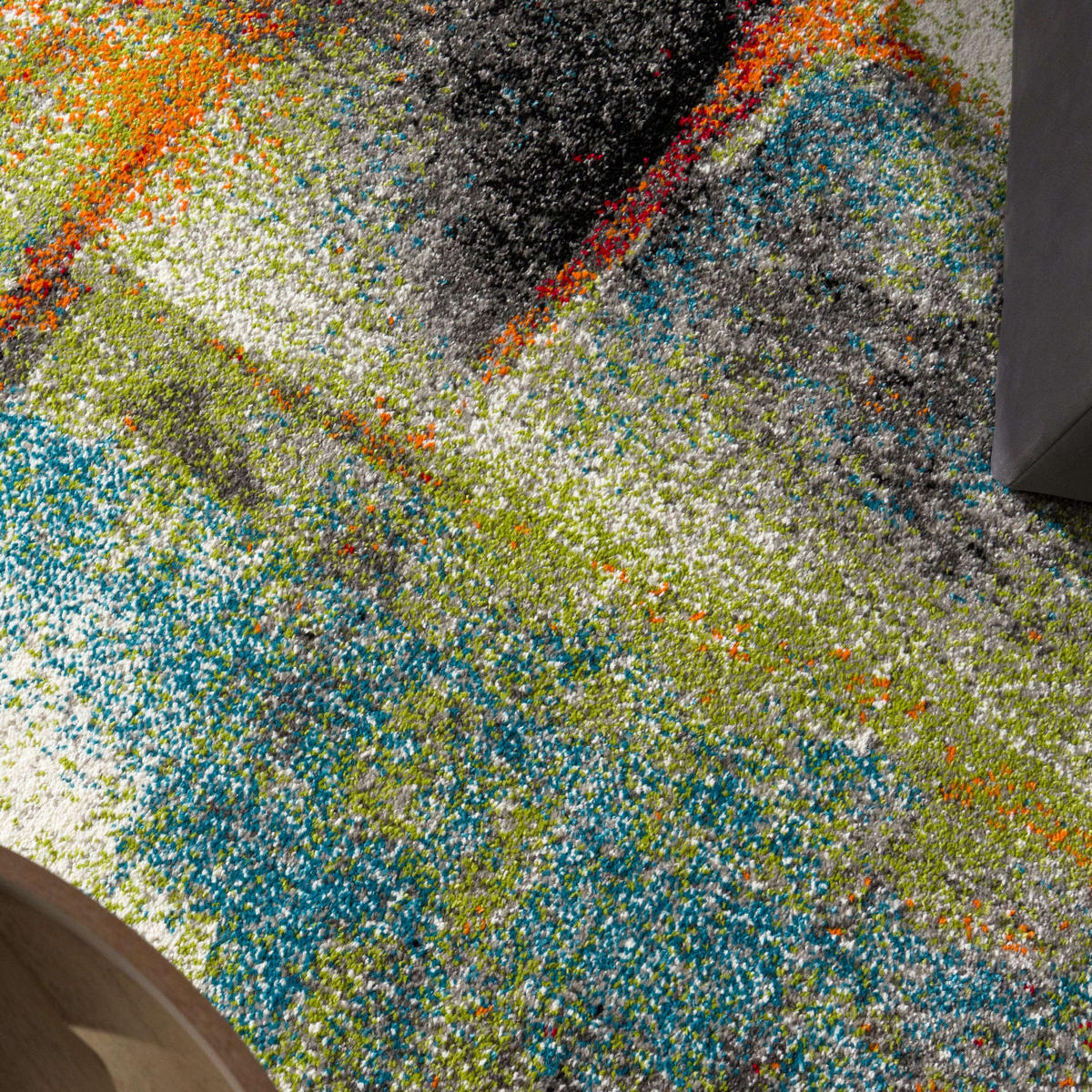 KURZFLORTEPPICH, mit Farbverlauf, aus Polypropylen, Florhöhe 12 mm, Mehrfarbig, 120 x 170 cm - Multicolor, Textil (120/170cm) - KADIMA DESIGN